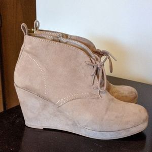 Tan Wedge Bootie